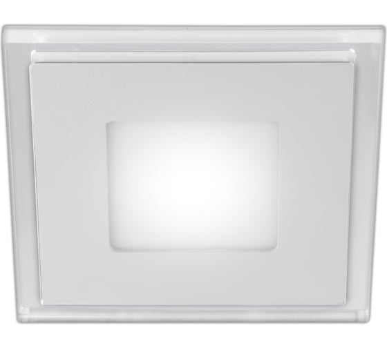 Светодиодный квадратный светильник ЭРА LED 4-6 BL c cиней подсветкой LED 6W 220V 4000K Б0017495