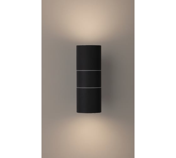 Декоративная подсветка ЭРА WL28 BK 2xGU10 MAX35W IP54 черный Б0034634