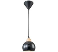 Подвесной светильник ESCADA 10178/1S E27*40W Black/Wood 10178/1S Black