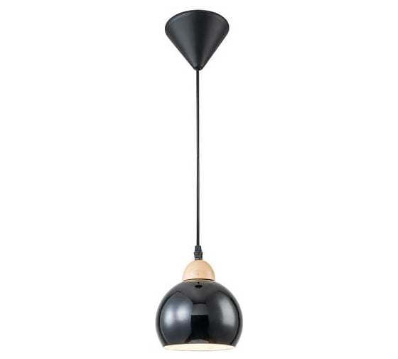 Подвесной светильник ESCADA 10178/1S E27*40W Black/Wood 10178/1S Black