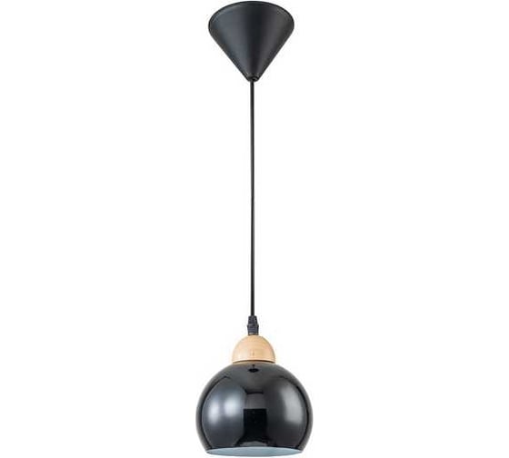Подвесной светильник ESCADA 10178/1S E27*40W Black/Wood 10178/1S Black