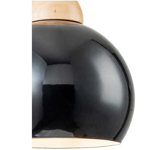 Подвесной светильник ESCADA 10178/1S E27*40W Black/Wood 10178/1S Black