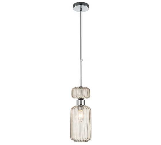 Подвесной светильник ESCADA 1141/1S E14*60W Chrome/Beige 1141/1S Chrome/Beige 1