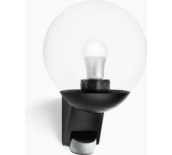 Настенный уличный светильник с датчиком движения Steinel L 585 S IP 44 black clear E27 1х60 Вт 005535