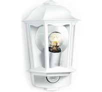 Настенный уличный светильник с датчиком движения Steinel L 190 S IP 44 white clear E27 1х60 Вт 644512