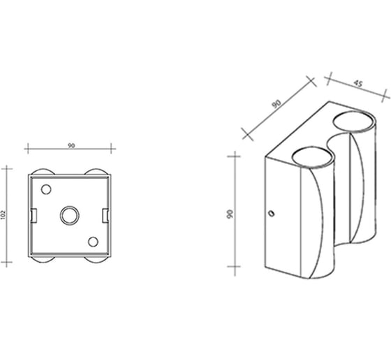 Уличный настенный светильник Crystal lux CLT 022W2 BL-GO 4000K