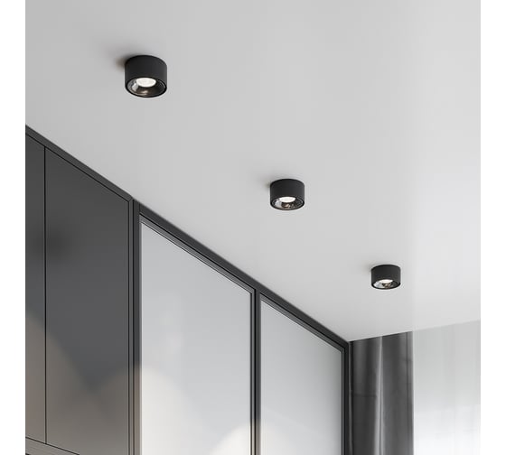 Встраиваемый светодиодный светильник Elektrostandard glam черный 25095/led a065710