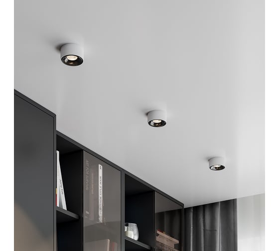 Встраиваемый светодиодный светильник Elektrostandard glam белый/черный 25095/led a065708