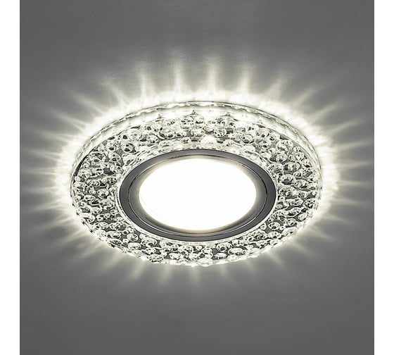 Встраиваемый потолочный светильник FERON 15LED, 2835 SMD 4000K, MR16 50W G5.3, прозрачный, хром, CD945 32993
