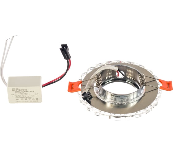 Потолочный светильник FERON 15LED 2835 SMD 4000K, MR16 50W G5.3, прозрачный, CD987 32664