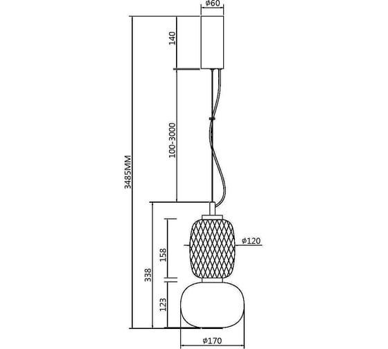 Подвесной светильник MAYTONI pattern led 18w металл золото MOD267PL-L18G3K