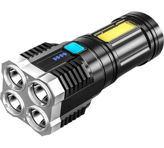 Аккумуляторный фонарь Ultraflash LED51525 4В, черный, 4LED+COB, 3 Вт, 4 реж, Micro USB, бокс 15195