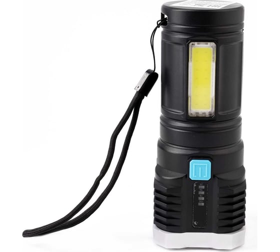 Аккумуляторный фонарь Ultraflash LED51525 4В, черный, 4LED+COB, 3 Вт, 4 реж, Micro USB, бокс 15195