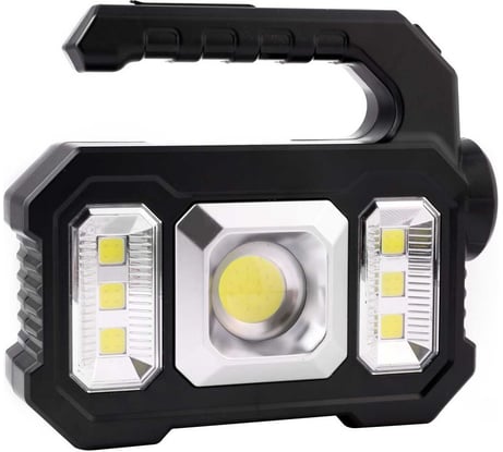 Аккумуляторный фонарь Ultraflash LED51526 4В, черный, 1LED+COB+6xSMD, 3 Вт, 4 режима, Micro USB, бокс 15194