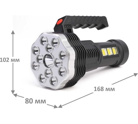 Аккумуляторный фонарь Ultraflash LED51537 4В, черный, 16LED, 3 Вт, 4 реж, Micro USB, бокс 15193