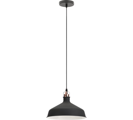 Металлический подвес ЭРА PL2 BK/RC E27, max 60W, d300 мм, шагрень черный/медь Б0037413
