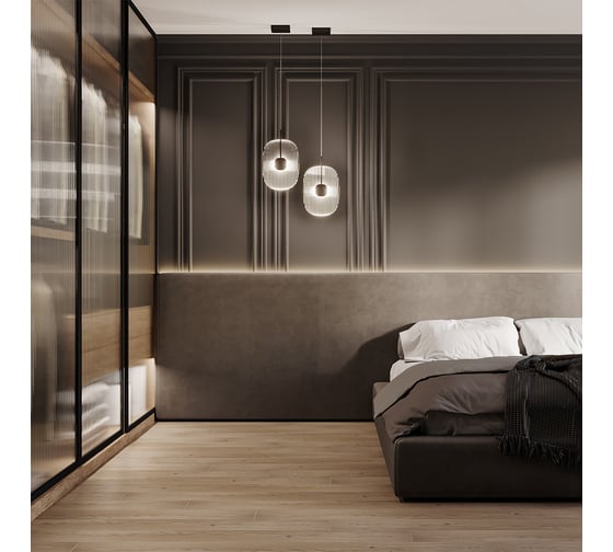 Подвесной светильник MAYTONI eclipse led 6w нержавеющая сталь матовый черный MOD152PL-L1BK