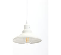 Металлический подвес ЭРА PL4 WH E27, max 60W, d203 мм, шагрень белый Б0037451