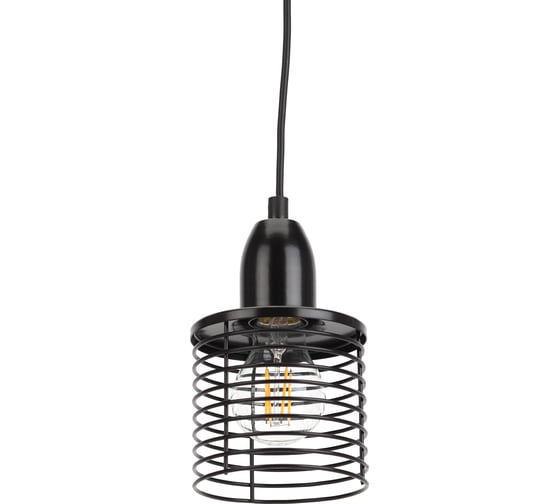 Металлический подвес ЭРА PL5 BK E27, max 60W, d110 мм, черный Б0037452