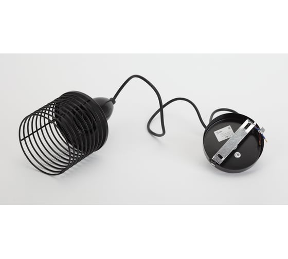 Металлический подвес ЭРА PL5 BK E27, max 60W, d110 мм, черный Б0037452