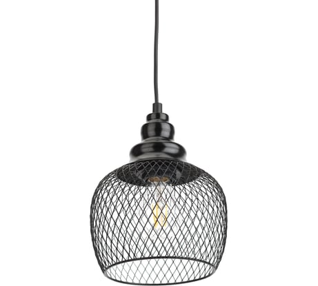 Металлический подвес ЭРА PL8 BK E27, max 60W, d170 мм, черный Б0037455