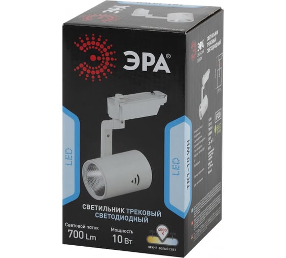 Трековый светильник ЭРА TR1 - 10 WH 10Вт белый COB Б0032097