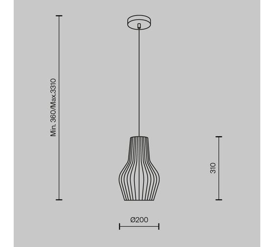 Подвесной светильник MAYTONI roots 1хe27x40w металл черный MOD191PL-01W