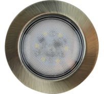 Светодиодный мебельный светильник De Fran 4000K SMD5730- 6шт. 220В (с встроенным драйвером) 4Вт, 228ЛМ зеленое античное золото n, FT 9228 GAB