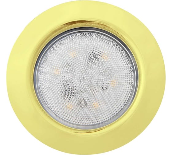 Светодиодный мебельный светильник De Fran 4000K SMD5730- 6шт. 220В (с встроенным драйвером) 4Вт, 228ЛМ золото n, FT 9228 G 1