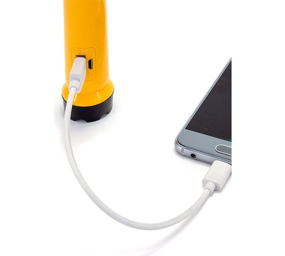 Фонарь ЯРКИЙ ЛУЧ LA-205 Stella аккум, 1W 80лм+кемпинг 70лм, powerbank, Li-Ion 4606400106203