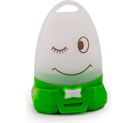 Фонарь ЯРКИЙ ЛУЧ LT-5 Хитрюля, салатовый, мини-кемпинг, белый LED 3 режима+RGB 4606400106166