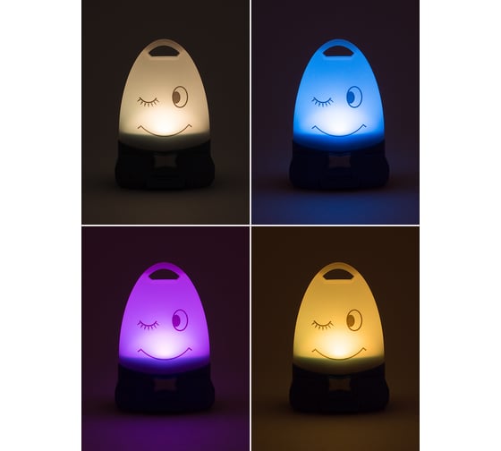 Фонарь ЯРКИЙ ЛУЧ LT-5 Хитрюля, голубой, мини-кемпинг, белый LED 3 режима+RGB 4606400106173