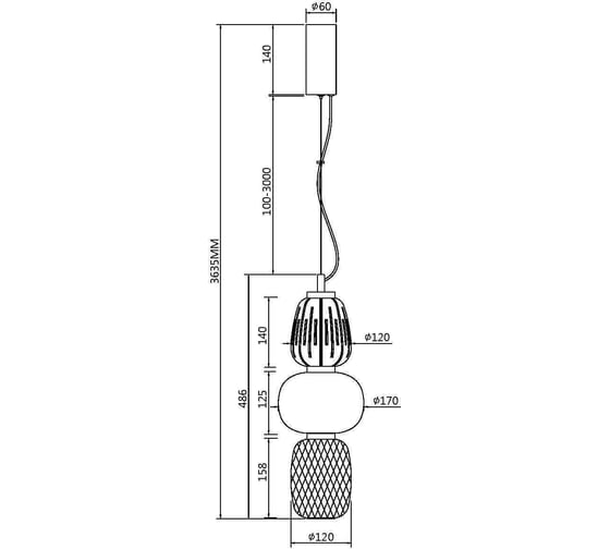 Подвесной светильник MAYTONI pattern led 28w металл золото MOD267PL-L28G3K