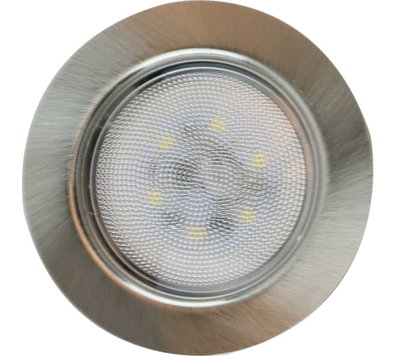Светодиодный мебельный светильник De Fran 4000K SMD5730- 6шт. 220В (с встроенным драйвером) 4Вт, 228ЛМ сатин никель n, FT 9228 SN