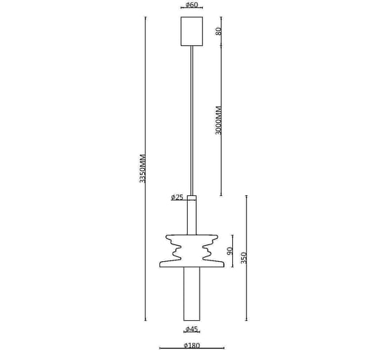 Подвесной светильник MAYTONI sound wave 1хg9x28w металл черный MOD255PL-01B2
