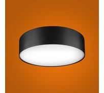 Потолочный светодиодный светильник iSVET 27Вт, круглый накладной, алюминиевый корпус, черный, нейтральный белый свет 4000К NST-102-2-5