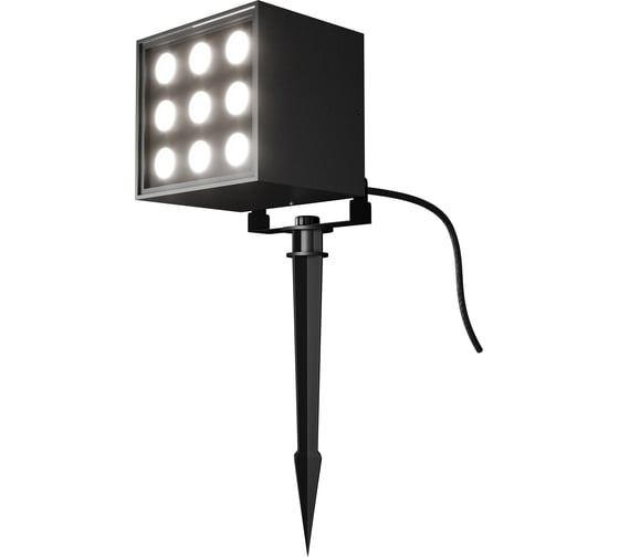 Ландшафтный светильник MAYTONI outdoor ares led 18w алюминий и стекло черный O309FL-L18B3K 1