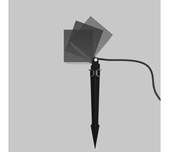 Ландшафтный светильник MAYTONI outdoor ares led 8w алюминий и стекло черный O309FL-L8B3K