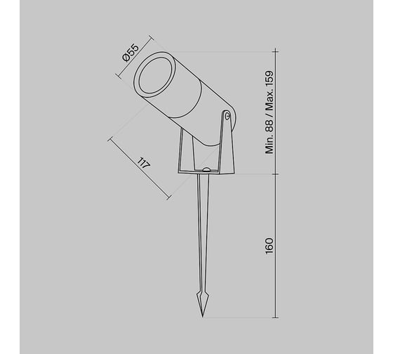 Ландшафтный светильник MAYTONI outdoor bern led 5w алюминий белый O050FL-L5W3K
