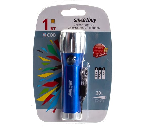 Светодиодный алюминиевый фонарь Smartbuy 1 Вт COB SBF-108-B