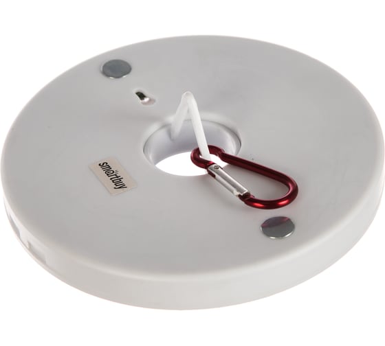 Светодиодный фонарь Smartbuy 48 LED с карабином для подвешивания 3AA, белый SBF-8254-W
