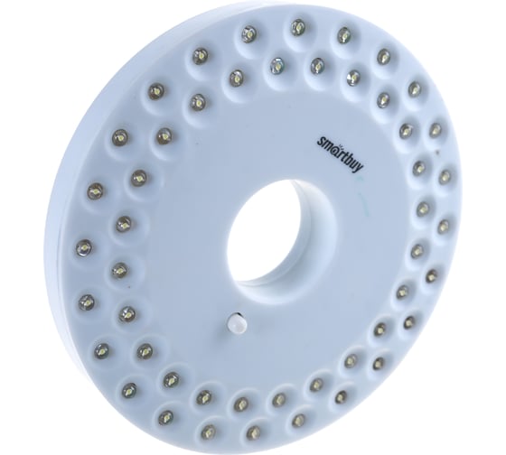 Светодиодный фонарь Smartbuy 48 LED с карабином для подвешивания 3AA, белый SBF-8254-W