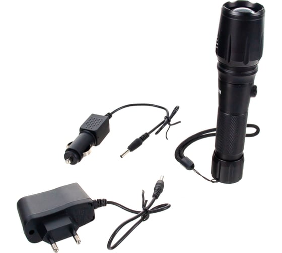 Аккумуляторный светодиодный фонарь Smartbuy CREE XML T6 10Вт, черный SBF-20-K