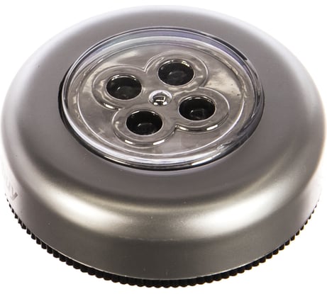 Светодиодный фонарь Smartbuy PUSH LIGHT 1 шт х 4 LED 3AAA, серебристый SBF-831-S