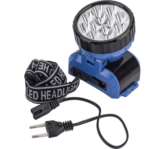 Аккумуляторный налобный фонарь Smartbuy 12 LED, синий SBF-26-B
