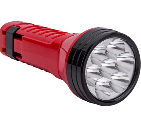 Аккумуляторный светодиодный фонарь Smartbuy 7 LED с прямой зарядкой, красный SBF-95-R