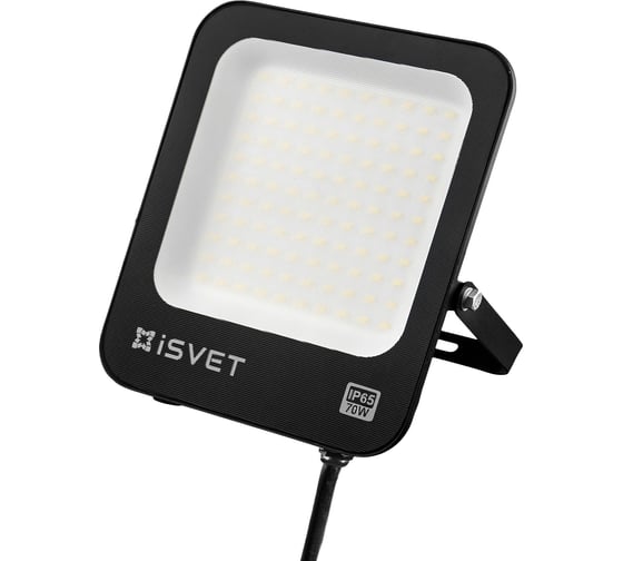 Светодиодный уличный прожектор iSVET 70вт, 6500К, диодный черный USL-106-5-6 1