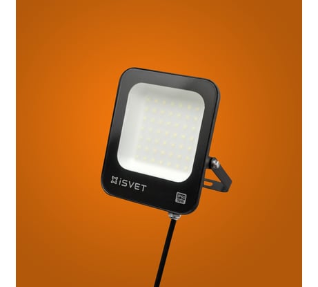 Светодиодный уличный прожектор iSVET 30вт, 6500К, диодный черный USL-106-3-6