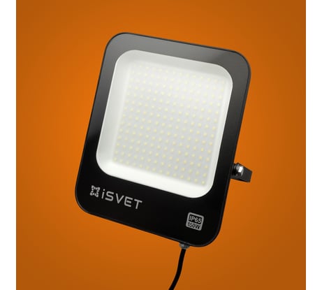 Светодиодный уличный прожектор iSVET 100вт, 6500К, диодный черный USL-106-6-6