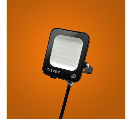 Светодиодный уличный прожектор iSVET 20вт, 6500К, диодный черный USL-106-2-6